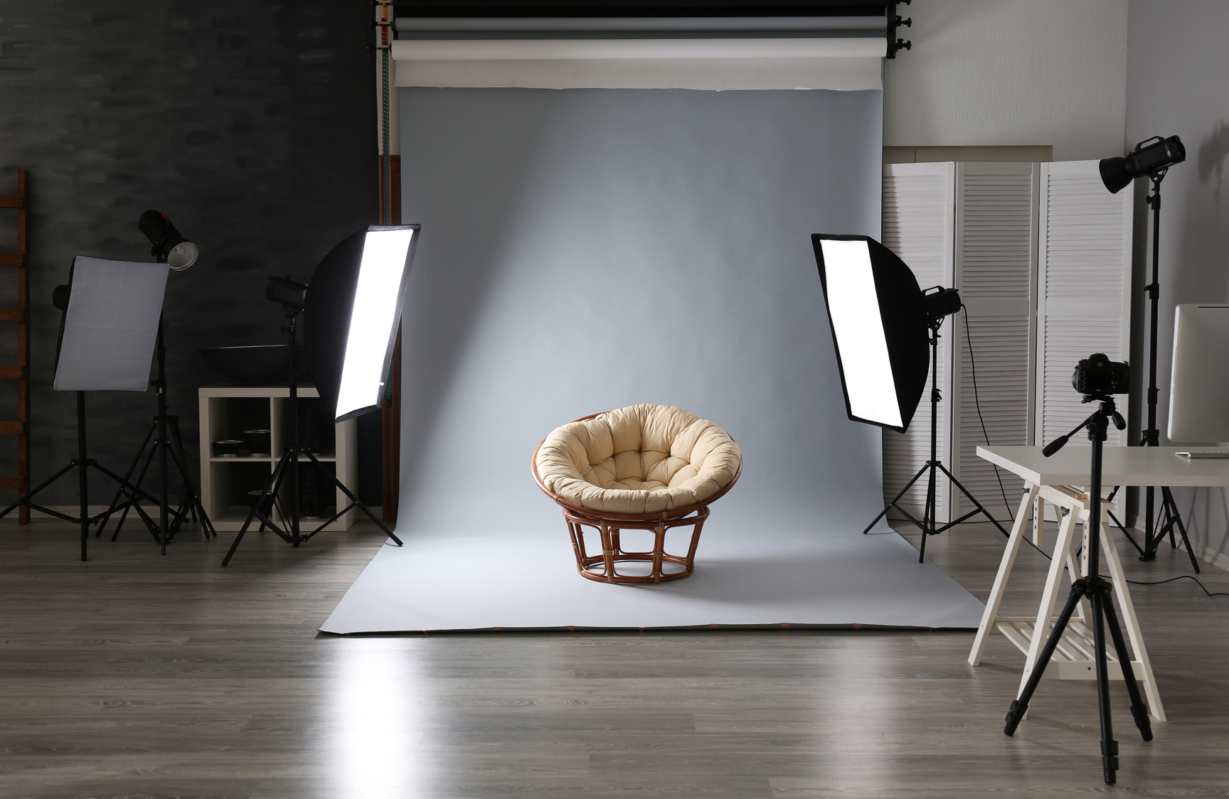 Photo Studio with Lightning Equipment