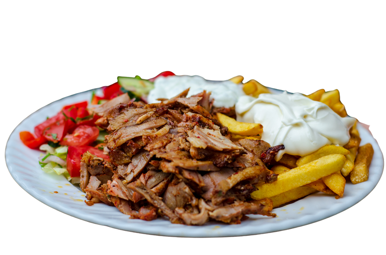 Doner meat with french fries